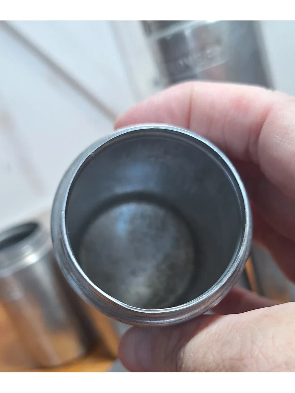 Kromex Aluminum Spice Jar Set of 8 Silver Shakers & Black Lids 3.75